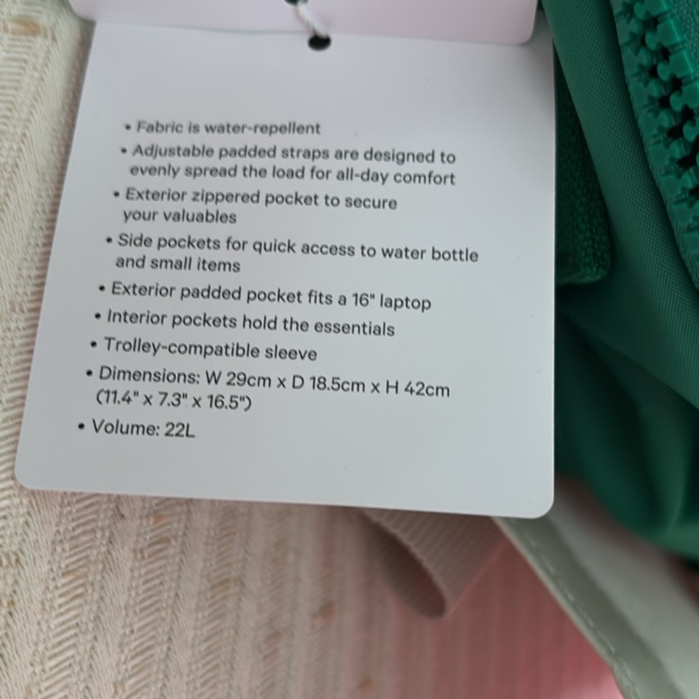 lululemon athletica Green Backpack - Picture 7 of 7